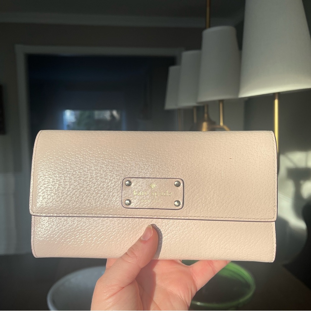 Kate Spade Baby Pink Large Leather Wallet